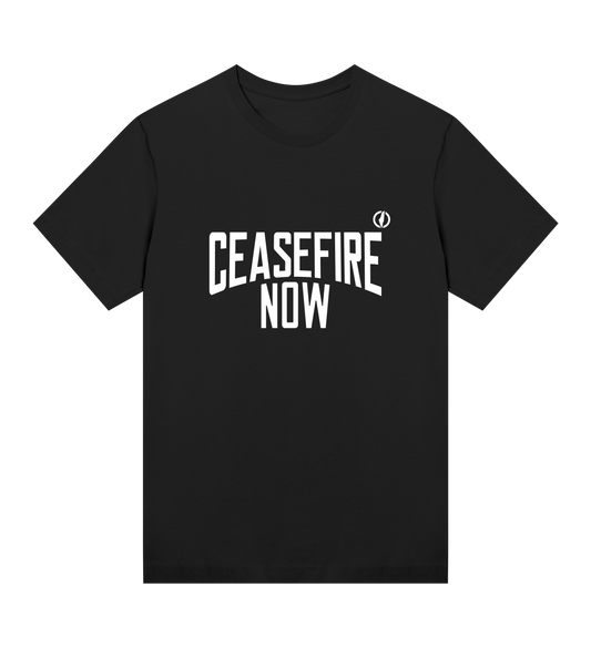 CEASEFIRE NOW TEE - WOMEN - BLACK/WHITE